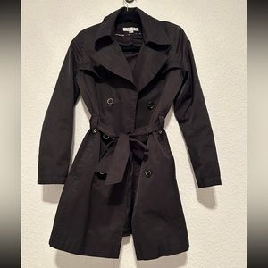 Via Spiga Black Trench Coat XS